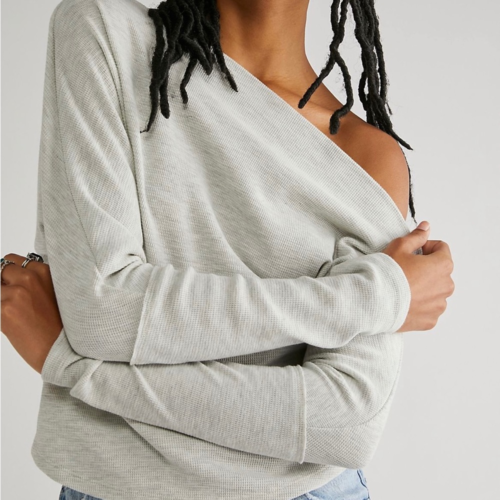 Free People Fuji Thermal - Heather Grey - size L worn once!